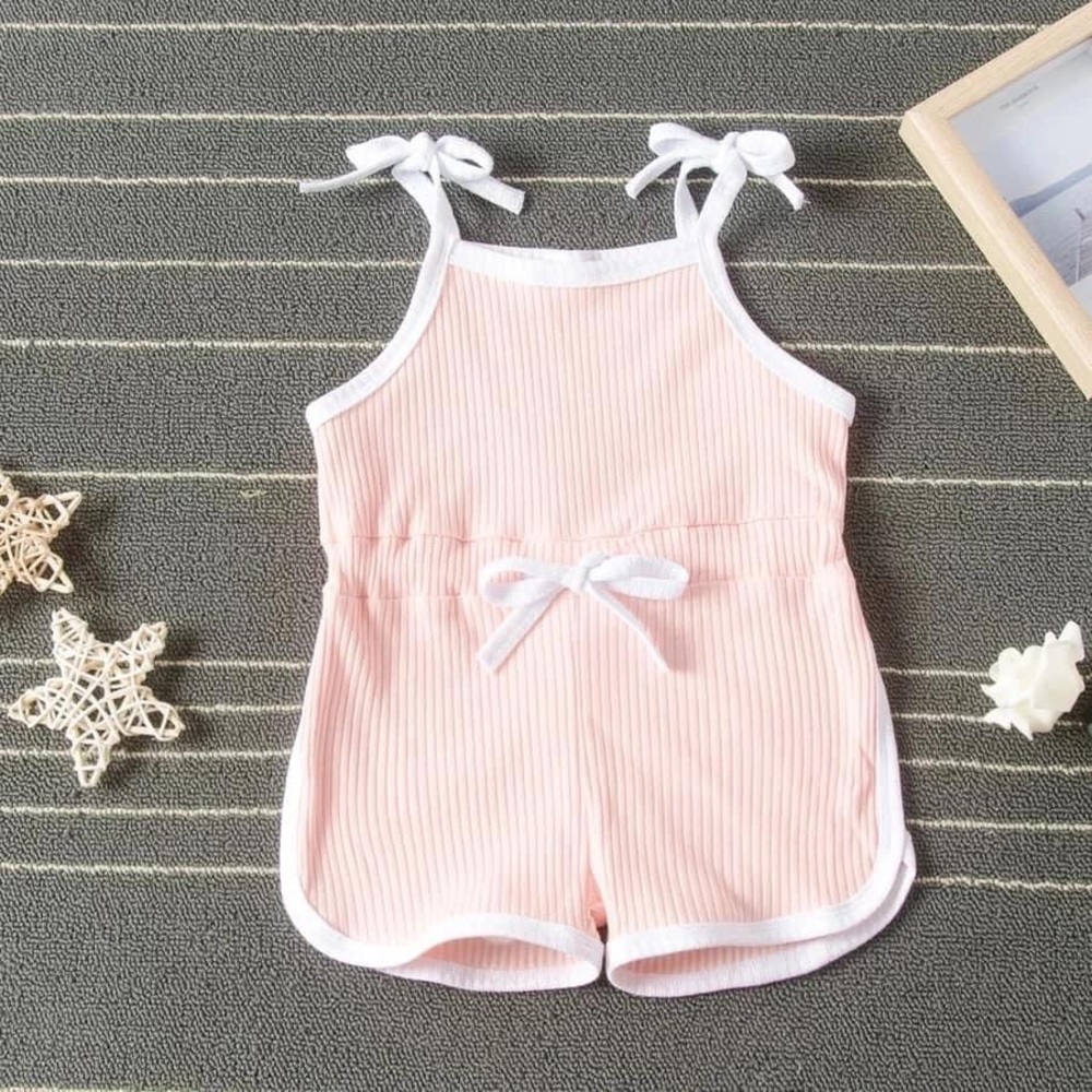 Pink Jumpsuit shorts Romper for baby little girl. New! 12M 2T 3T 4T 5T